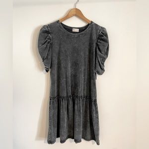 SO  Puffy sleeve casual dress